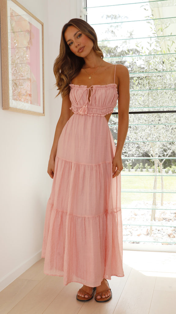 Luxe Amelia Strap Midi Dress Designer Edit