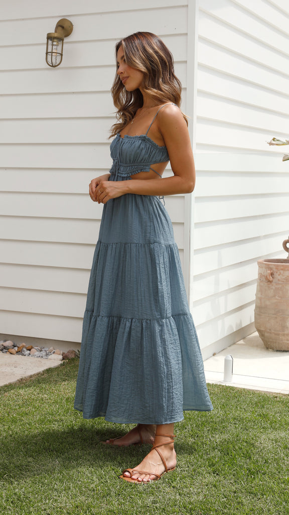 Luxe Amelia Strap Midi Dress Designer Edit