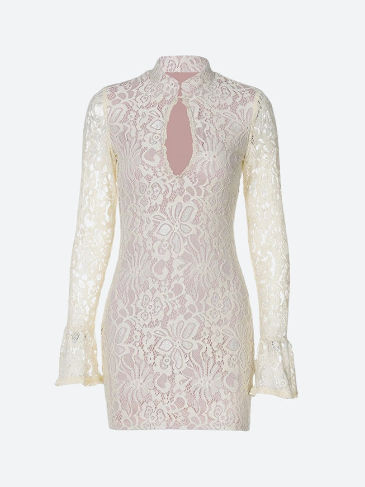 Cut Lace Out Mini Dress