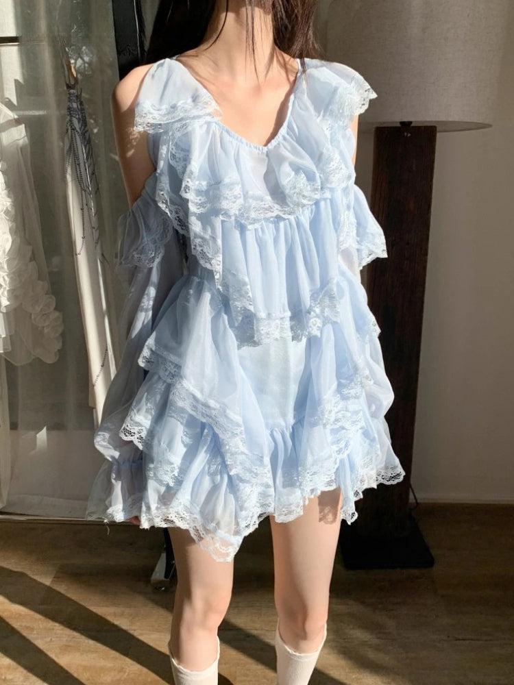 Ruffled Layered Mini Dress