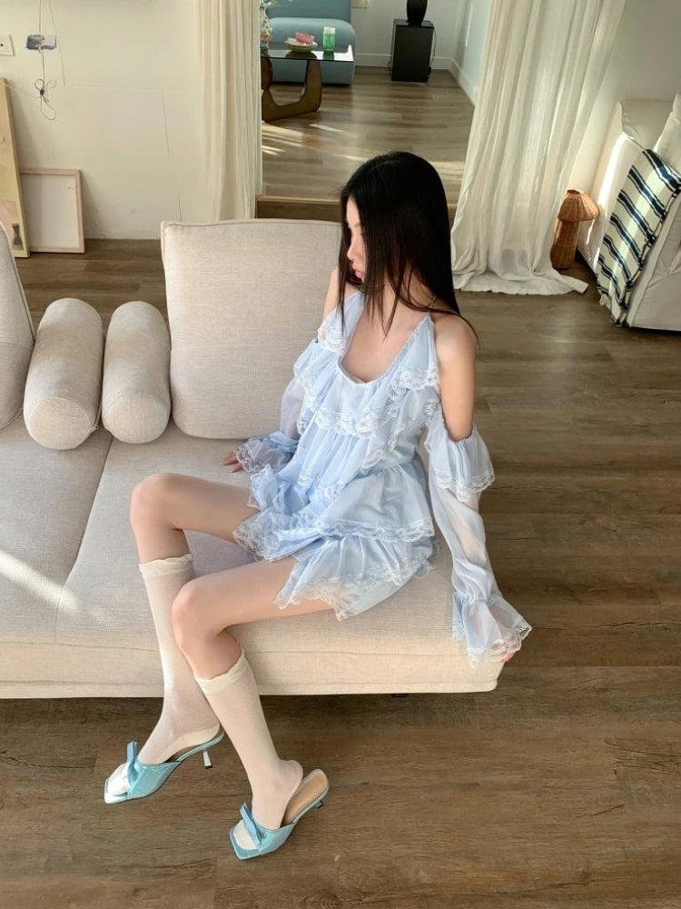 Ruffled Layered Mini Dress