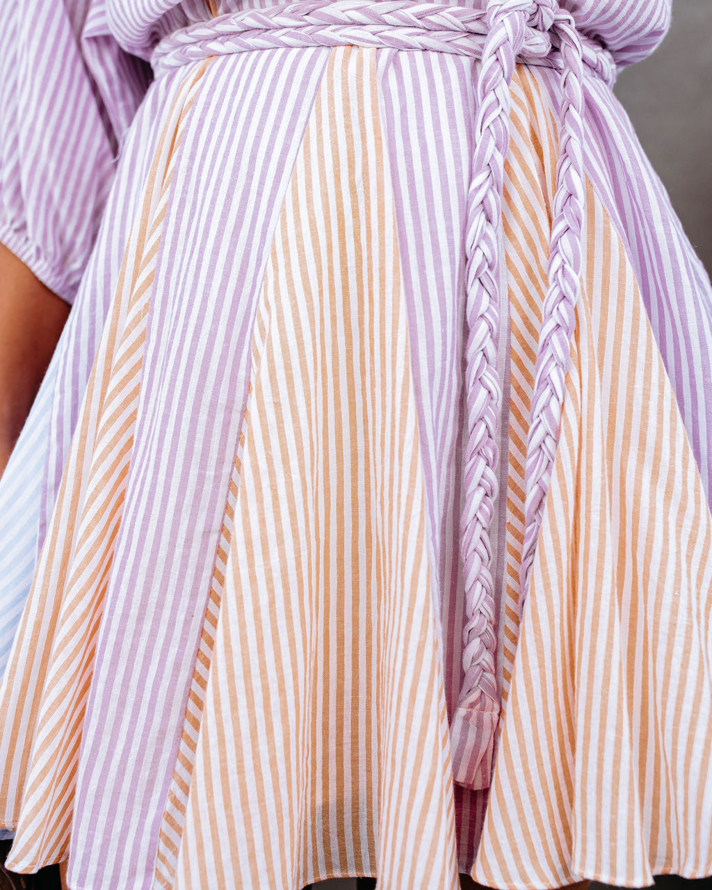 Cotton Montauk Blend Striped Rope Tie Dress