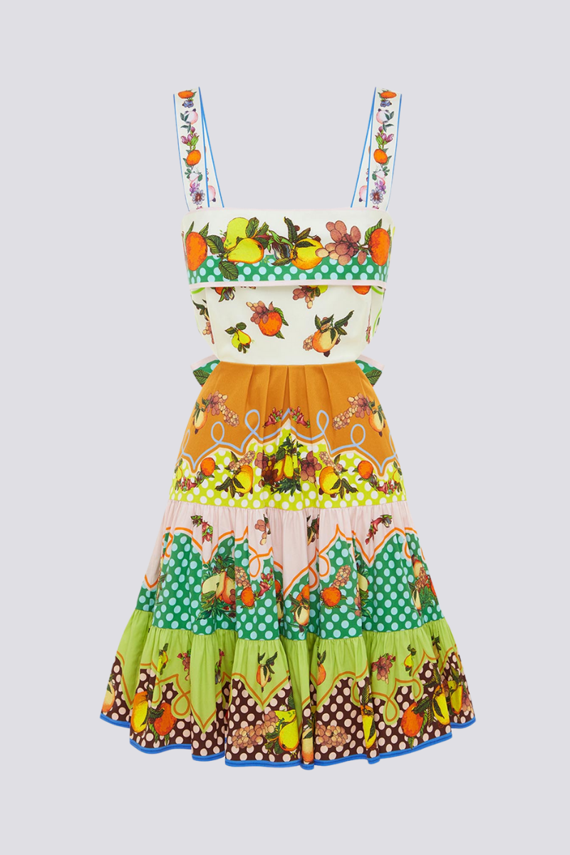 Timeless Silvia Mini Dress with Cut Outs and Bow Boutique Collection