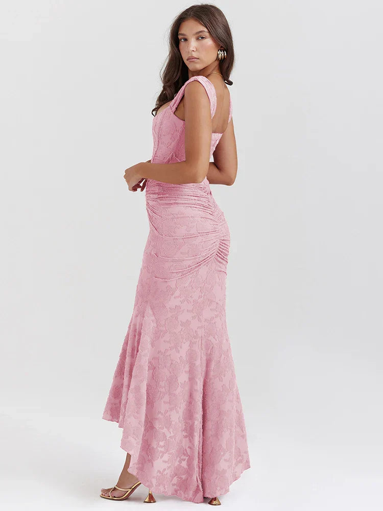 2024 Offshoulder Sleeveless Bodycon Club Party Maxi Dress