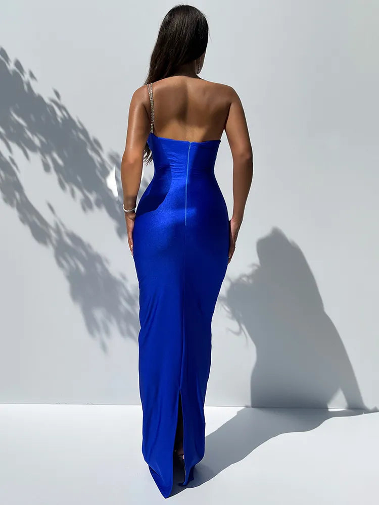 2024 Style OffShoulder Sleeveless Gown Maxi Dress