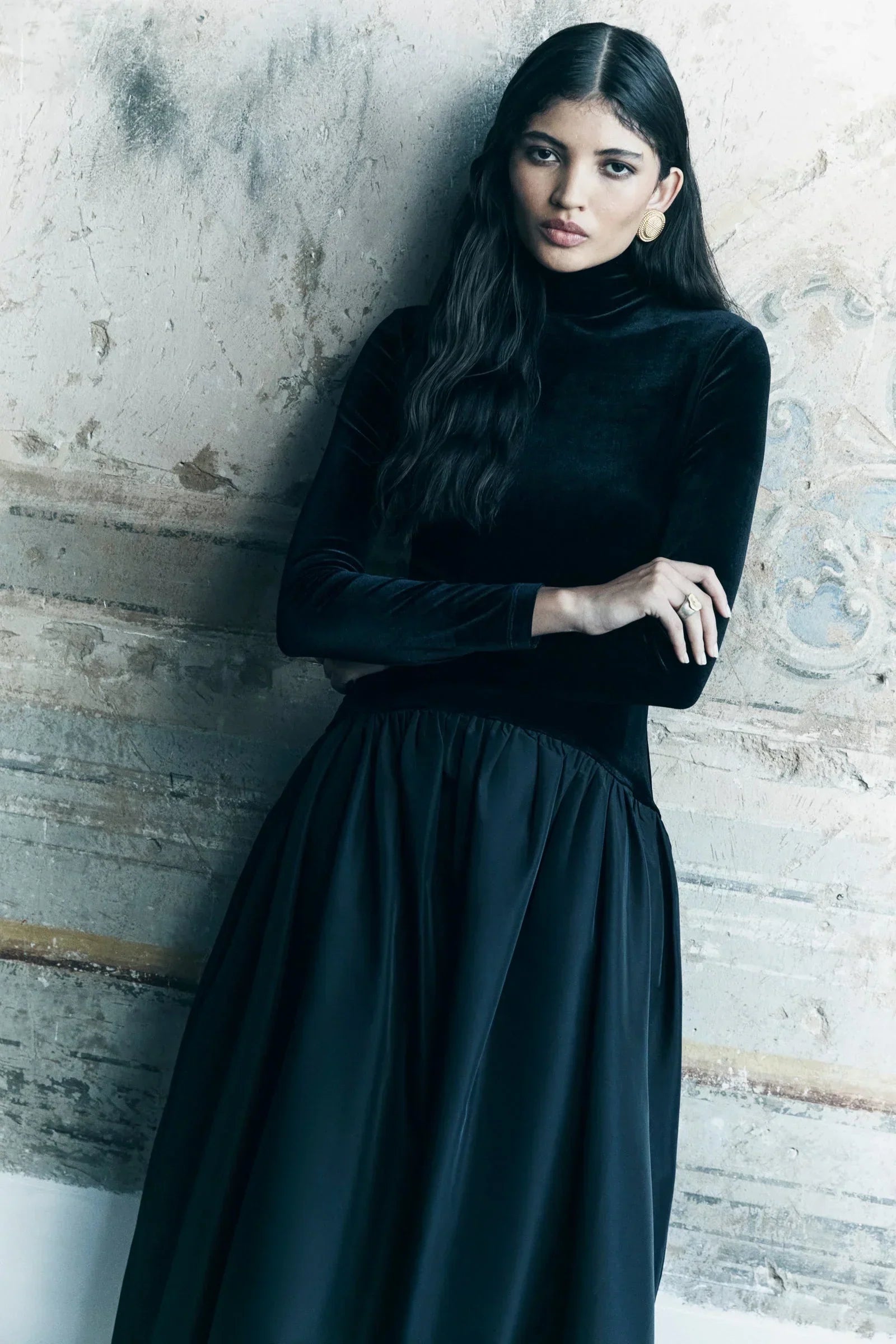 Premium Marta Long Sleeved Midi Dress Elevated Occasion Wear