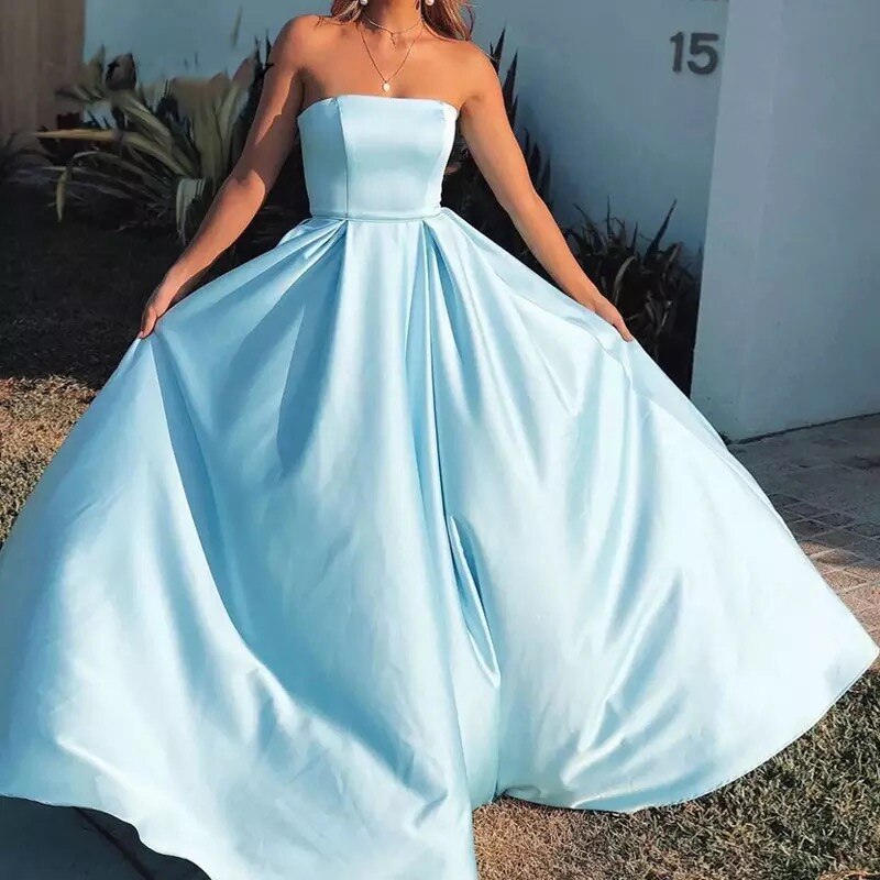 Kissnovaa - New Style Prom Dresses Sexy Strapless Party Evening Gowns