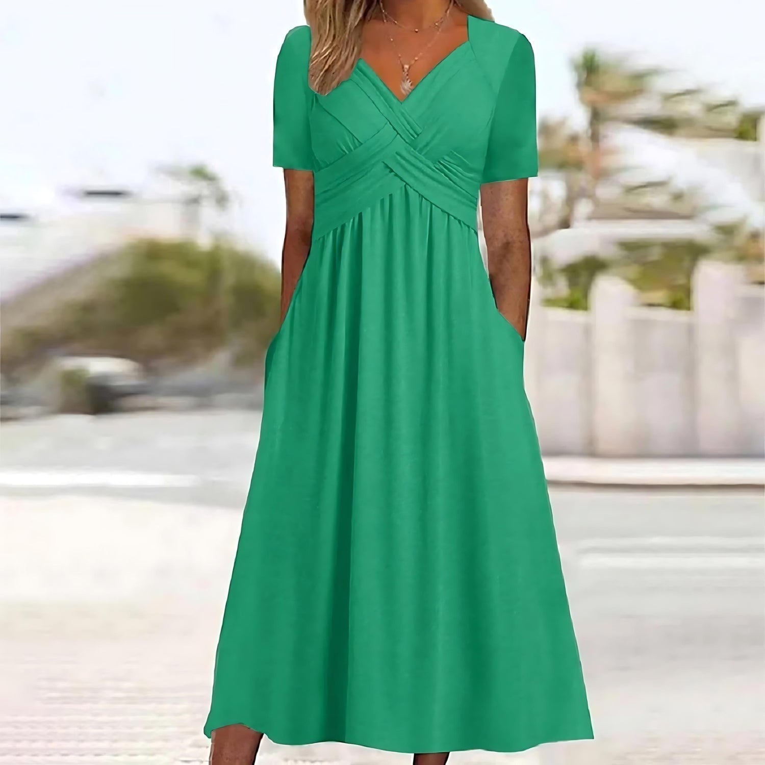 Aesthetic Paulina Midi Dress with Tummy Control Elevated Occasion Wear