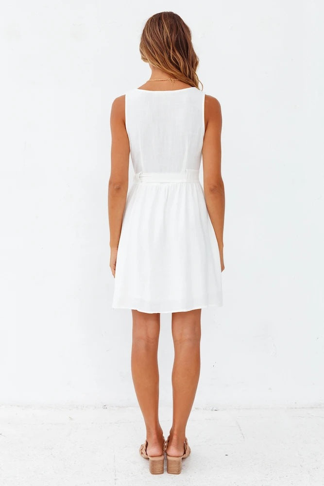 Cotton Francis Pocketed Button Down Shirt Dress