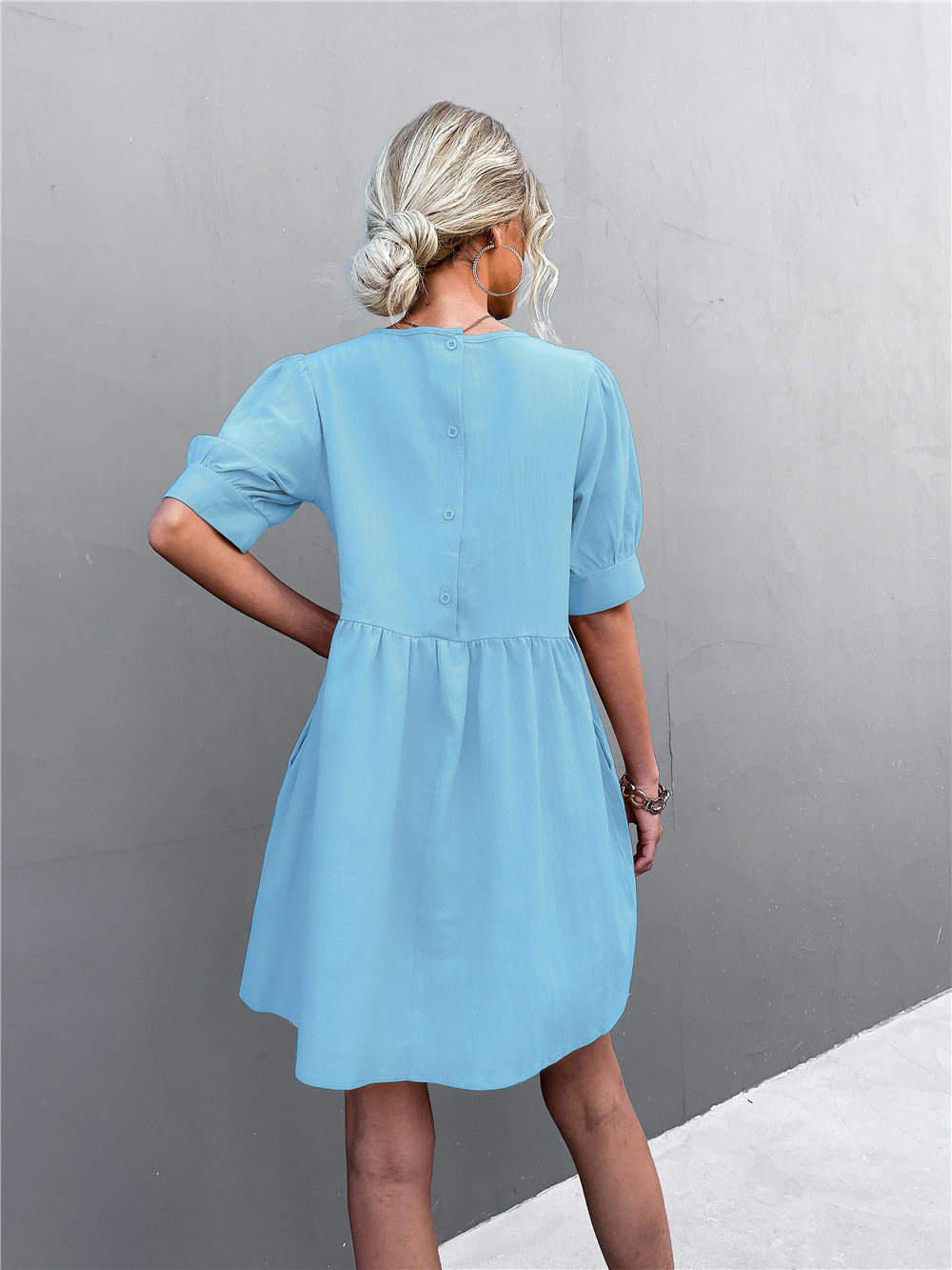 Puff Marketa Sleeve Babydoll Dress