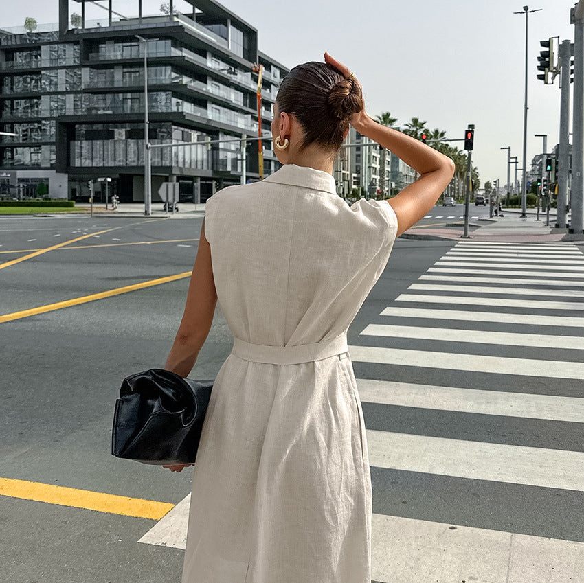 Midi Rustin Dress Khaki