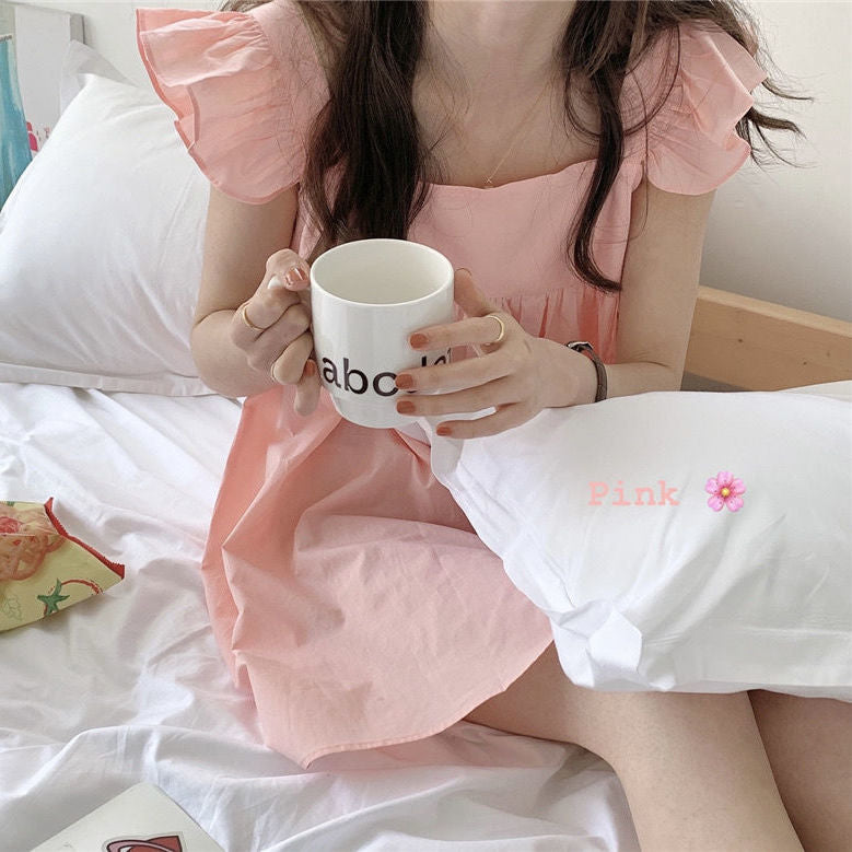 Pocketed Issy Ruffle Babydoll Dress Coral FINAL