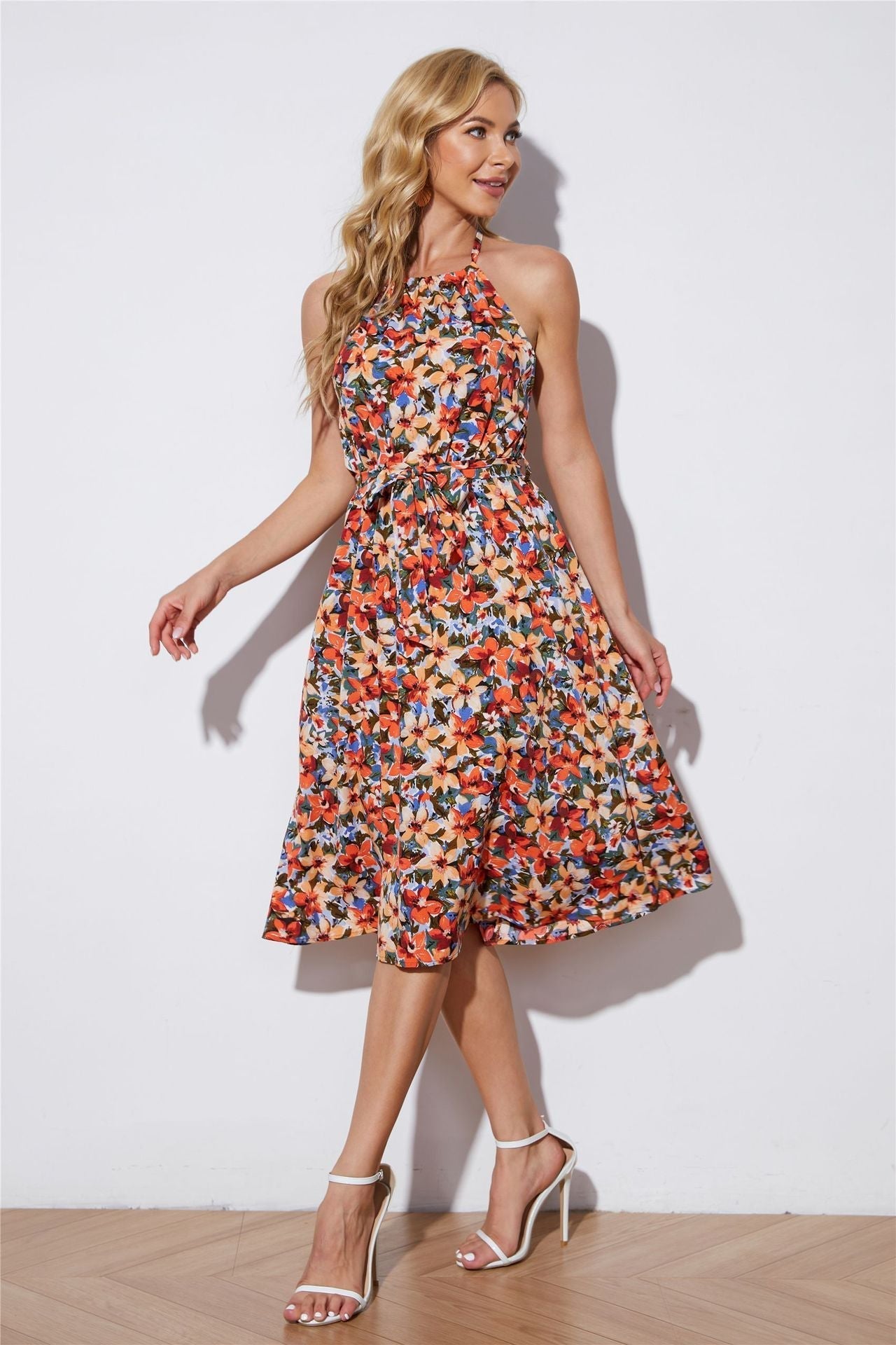 Fever Night Smocked Puff Sleeve Midi Dress