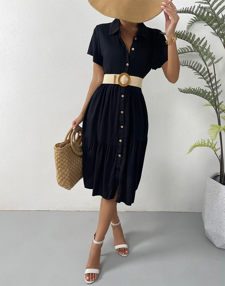 Maria Bloom Shimmer Button Down Dress