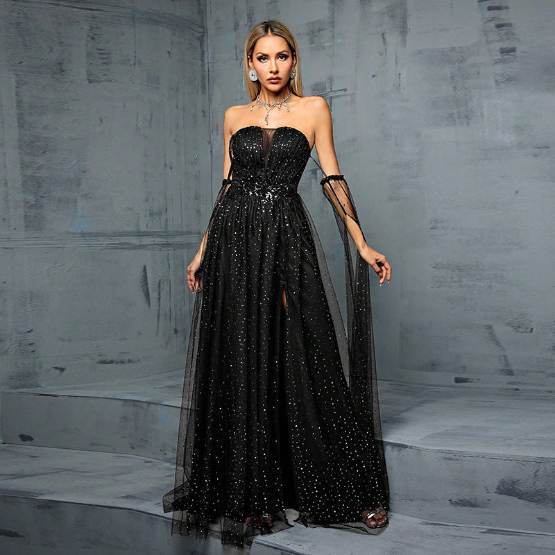 Party Dress Evening Sequined Host High End Affordable Upscale Niche Toast Dress Bride High Sense