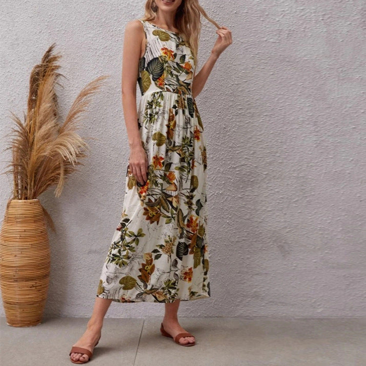 Lester Flower Smocked Midi Dress
