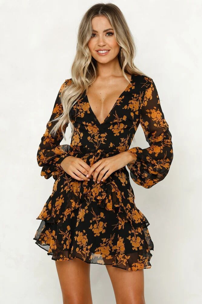 Frosted Cranberry Flower Chiffon Babydoll Dress