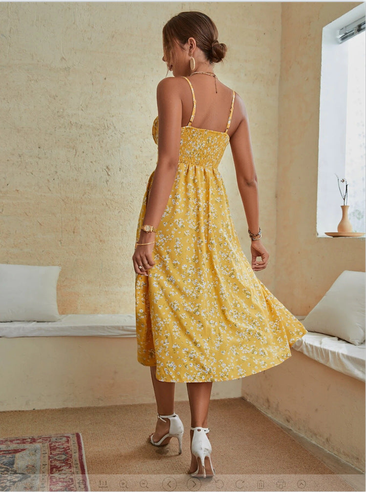 Asymmetrical Truji Lace Midi Dress