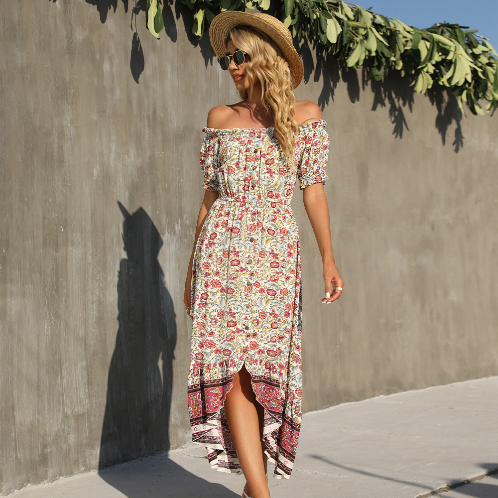 Smocked Forster Off The Shoulder Midi Dress