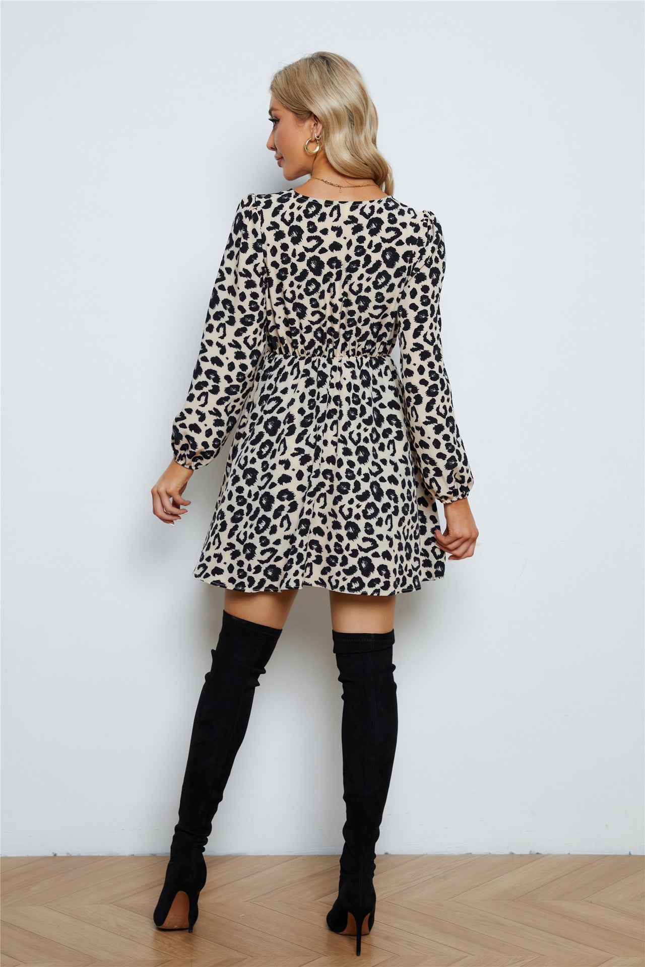 Satin Hally Leopard Print Shirt Dress FINAL