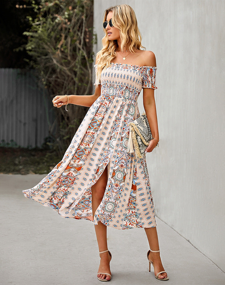Summer Ultimate Off The Shoulder Bell Sleeve Dress