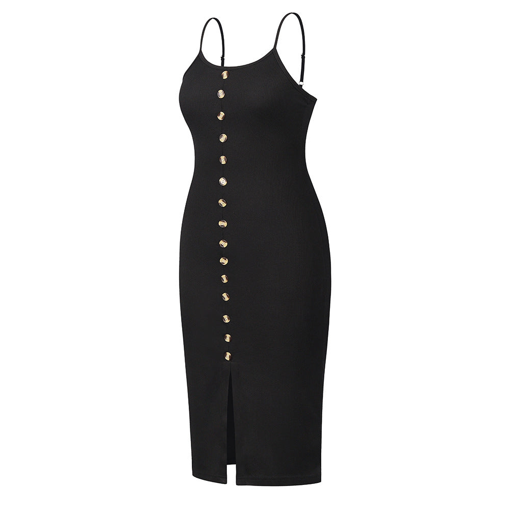 Ribbed Scarlett Knit Midi Dress Black