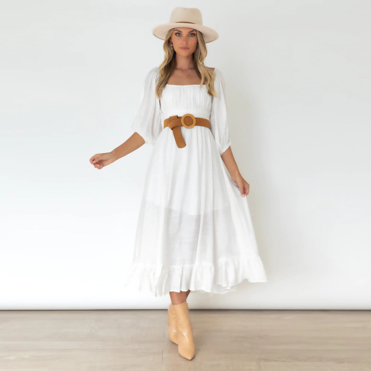 Puff Katelyn Sleeve Midi Dress