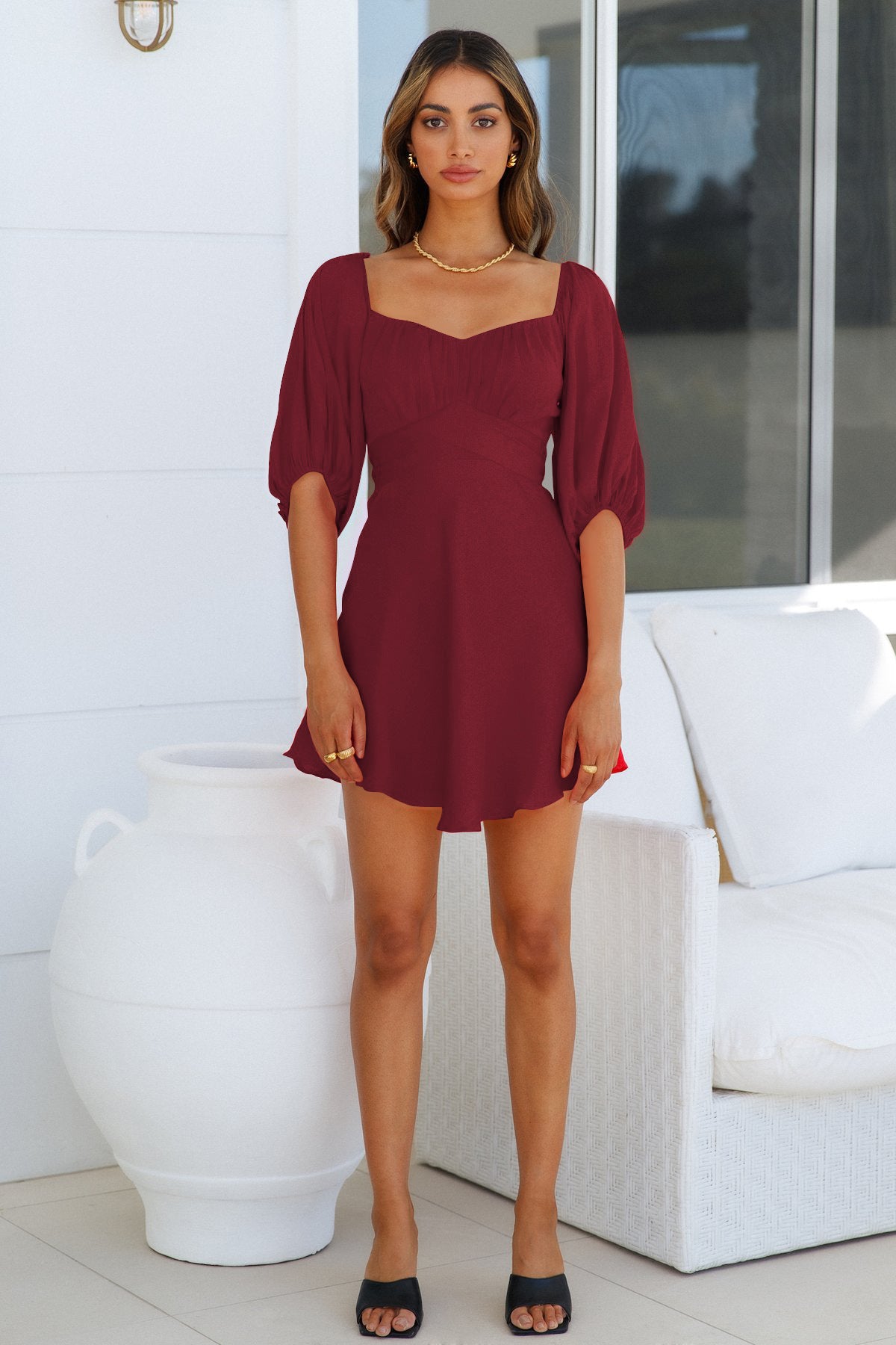 Balloon Della Sleeve Dress Orchid FINAL
