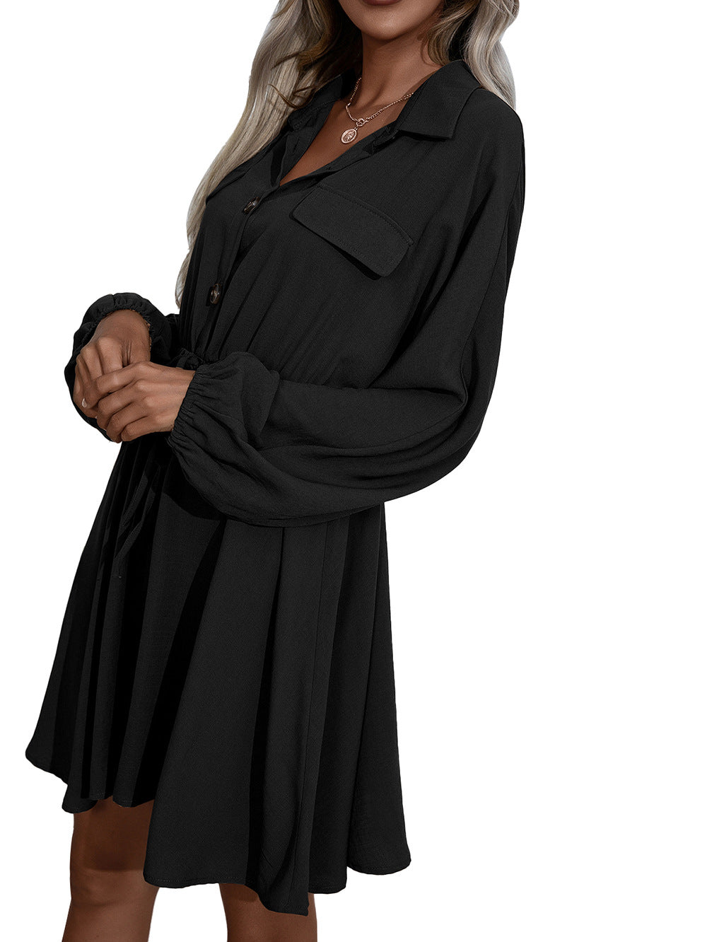 Cotton Remy Pocketed Shirt Dress Ink FINAL