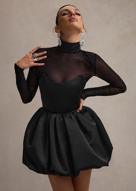Balloon-Skirt Eclipse Mini Dress