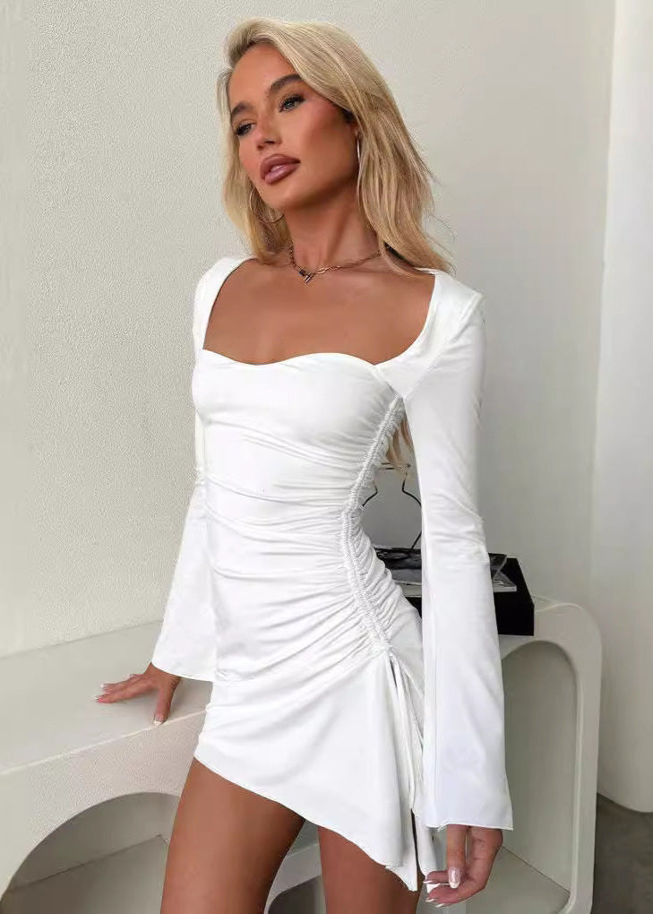 Ruched Celeste Long Sleeve Mini Dress