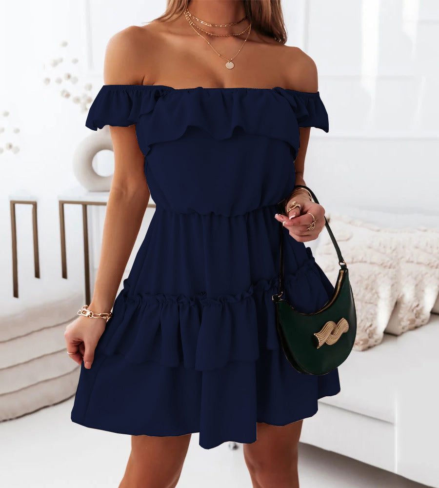Smocked Inca Off The Shoulder Dress Purple FINAL