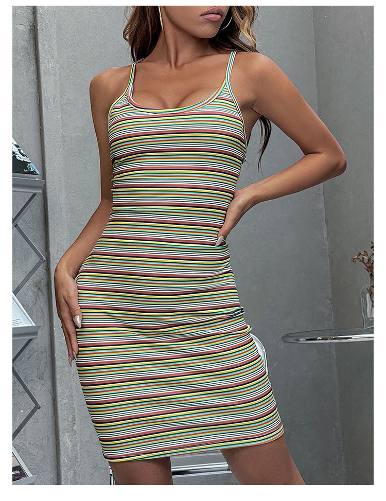 Knit Technicolor Midi Dress