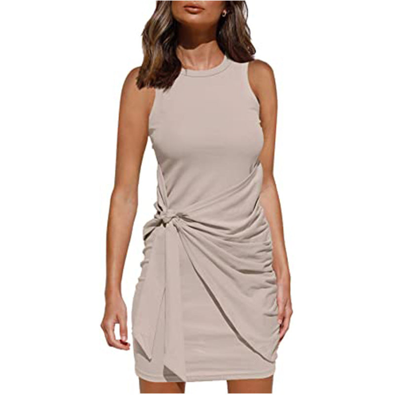 Exclusive Rosalía Women's Sleeveless Twisted Draped Mini Dress Everyday Luxe Edit