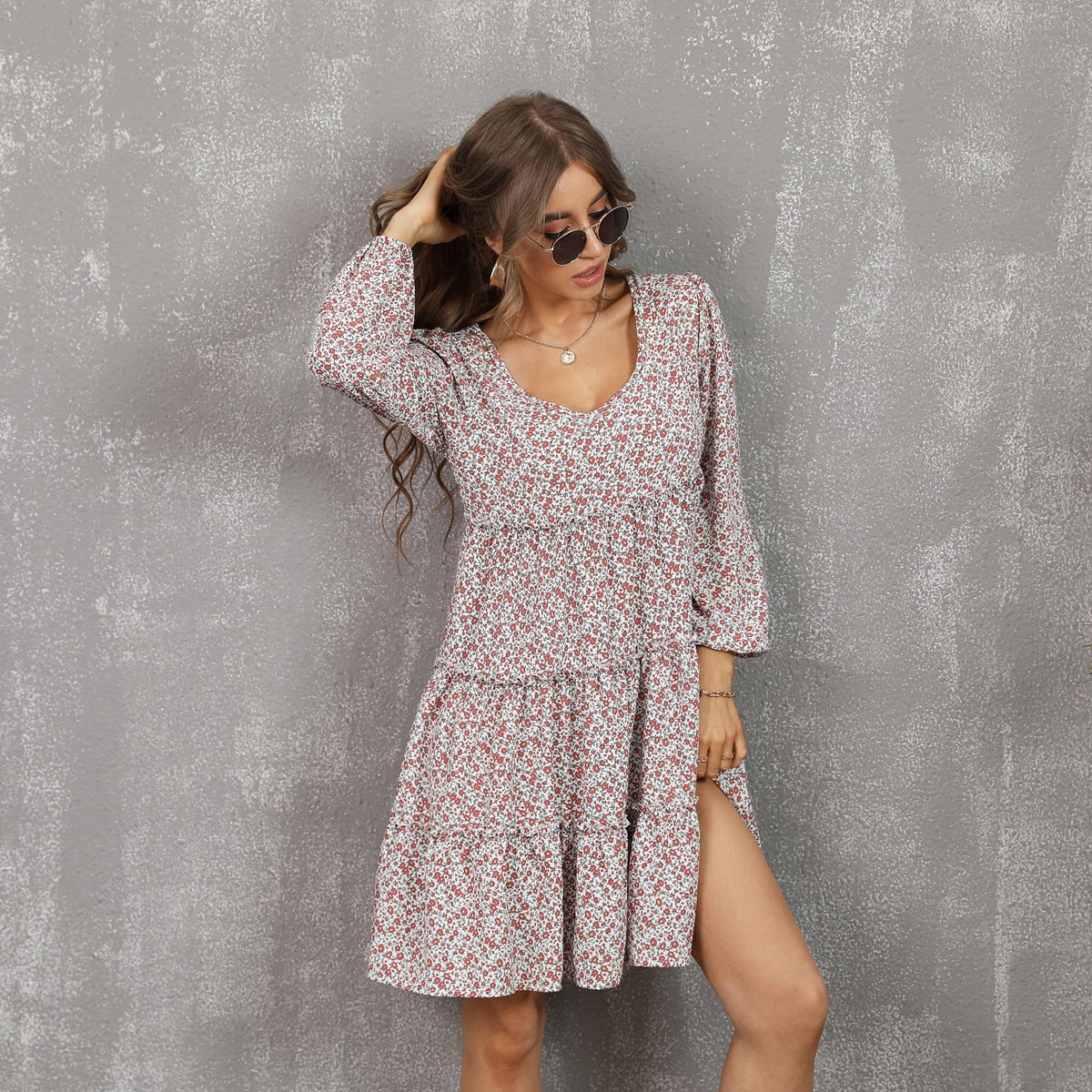 Halsey Botanical Babydoll Dress