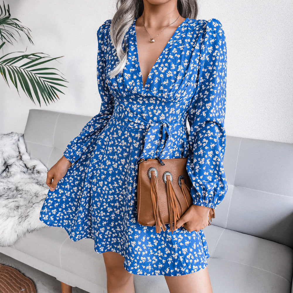 Printed Kandy Ruched Ruffle Mini Dress FINAL