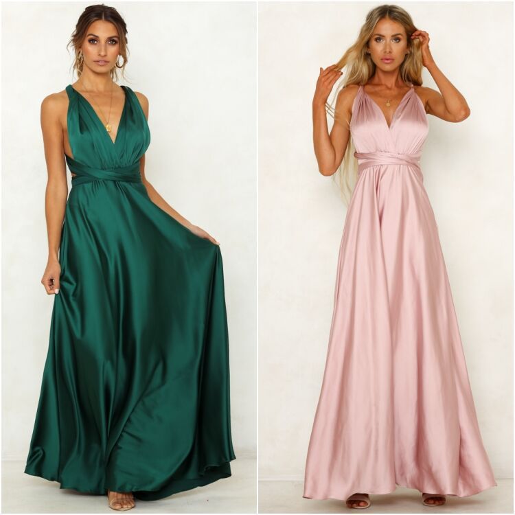Spring Summer Solid Color Lace-up V-neck Chic Women Clothing Backless High Waist Dress Maxi Dress Maxi