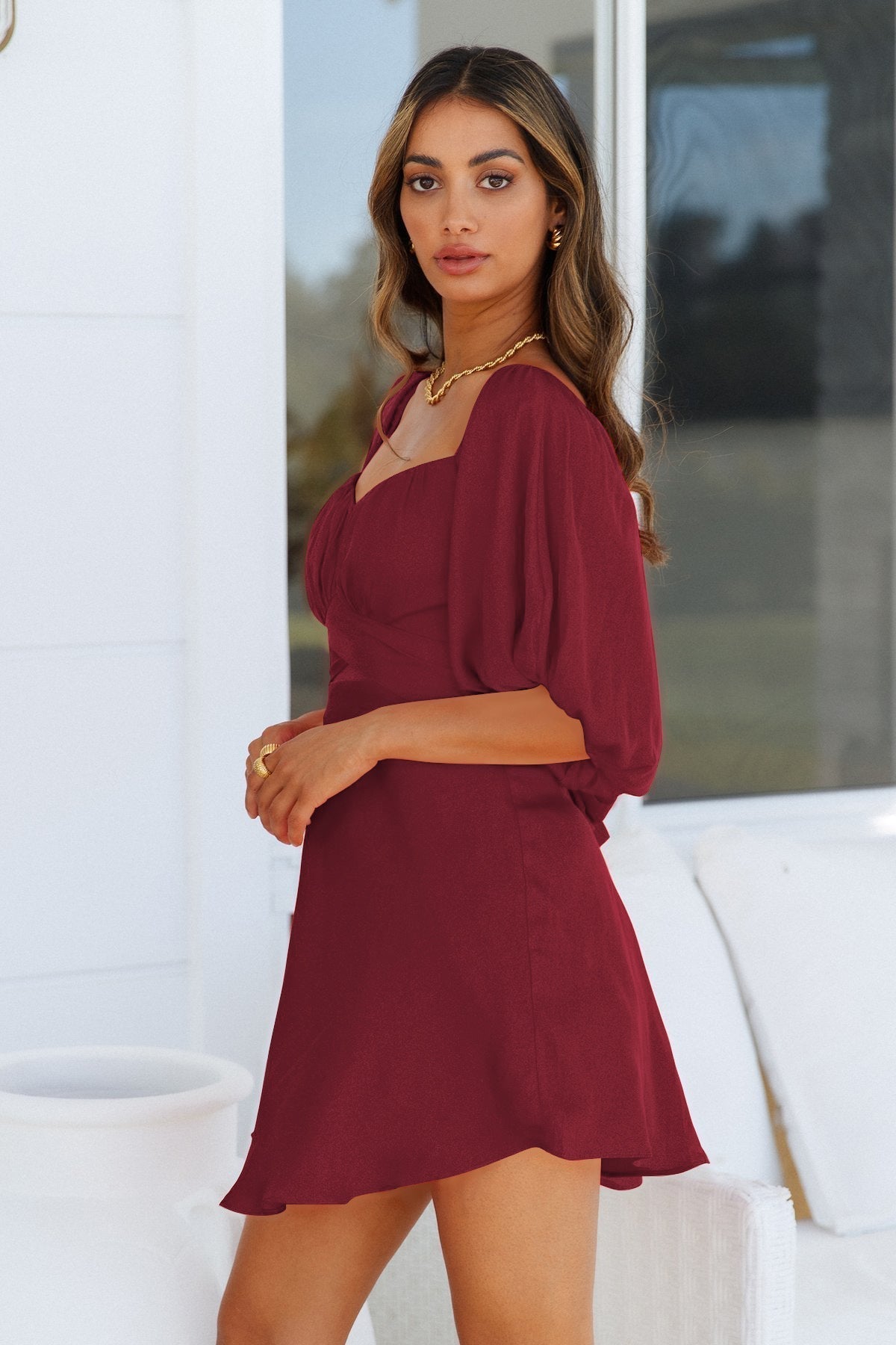 Balloon Della Sleeve Dress Orchid FINAL