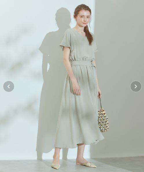 Satin Soleia Cowl Neck Midi Dress Sage