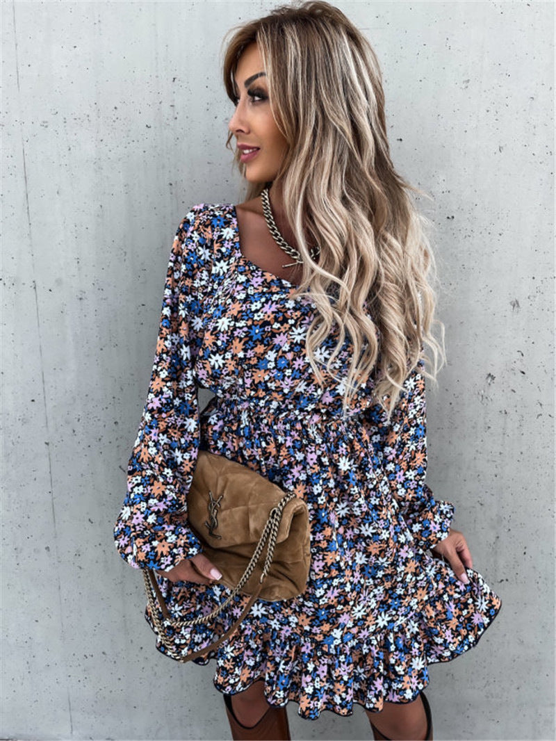 Cathy Bloom Bell Sleeve Ruffle Dress FINAL