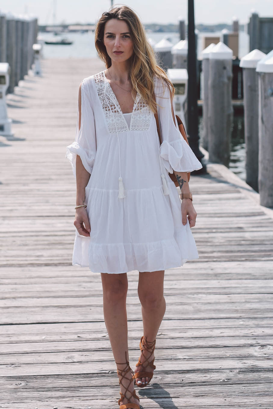 Golden Stay Printed Lace Babydoll Dress FINAL