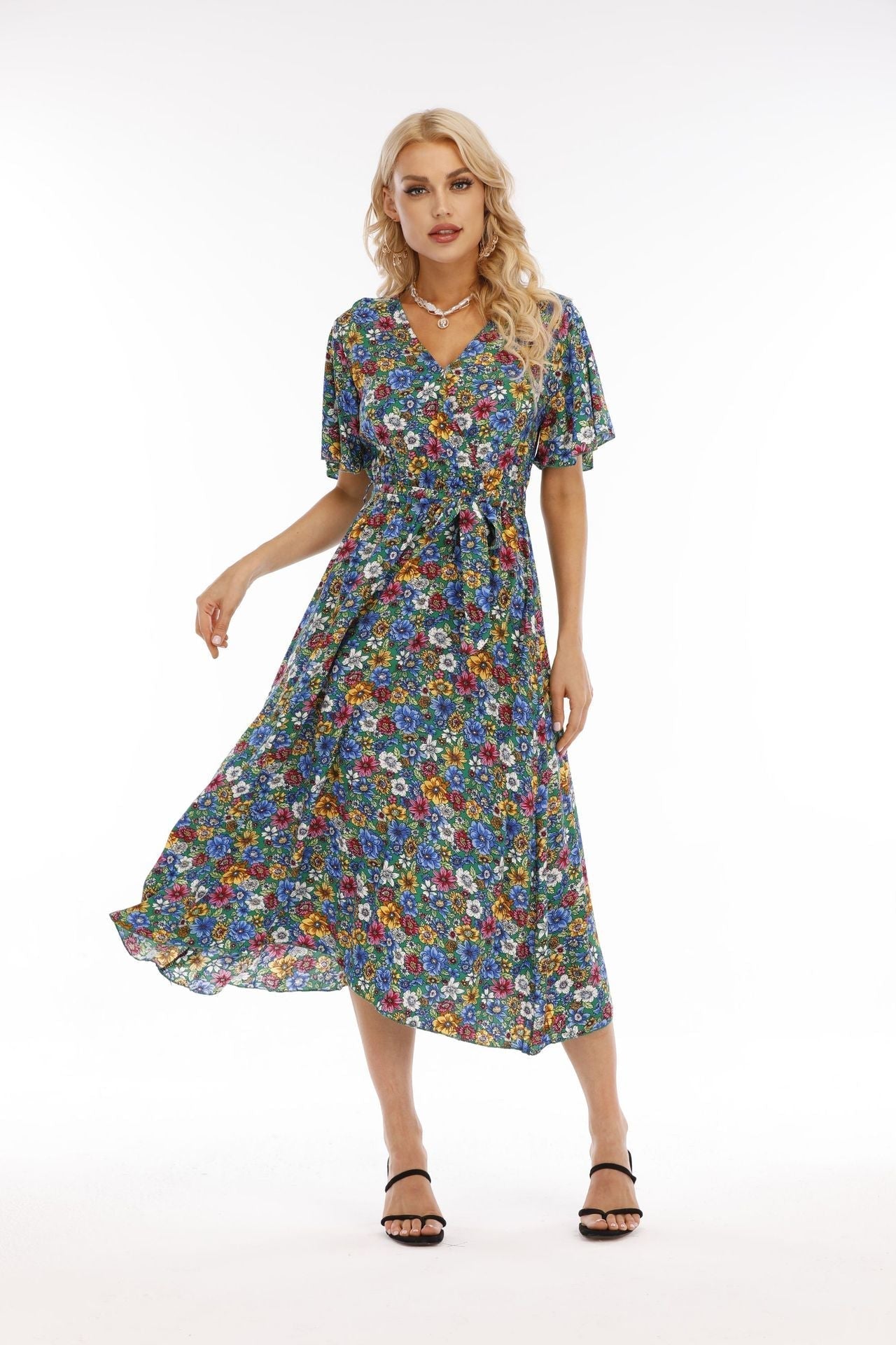 Larsen Botanical Midi Dress