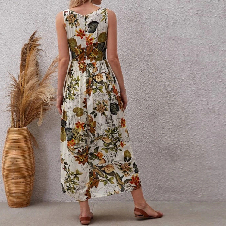 Lester Flower Smocked Midi Dress