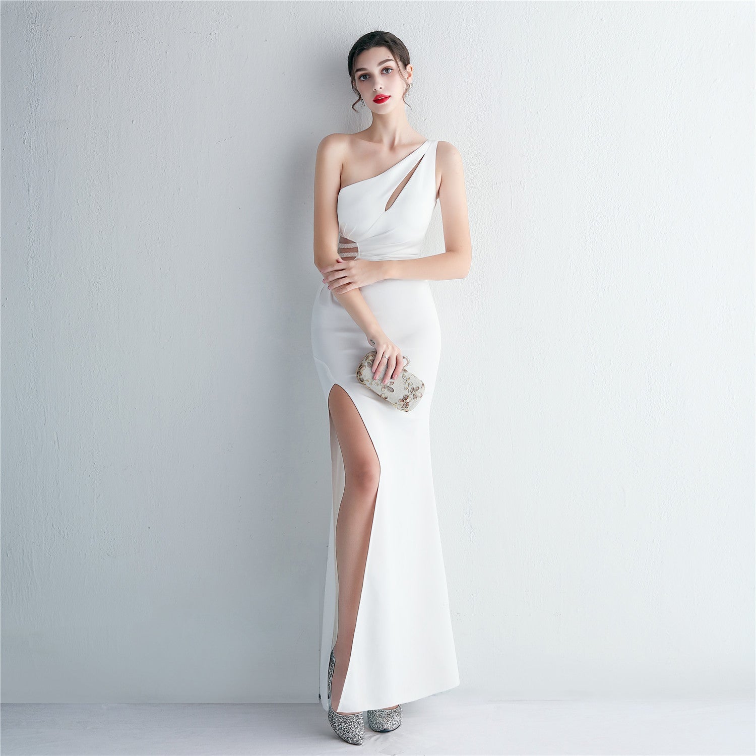 Folding Beaded Craft Toast Clothing Extended Shoulder Appreciation Dinner Slim Fit Fishtail Wedding