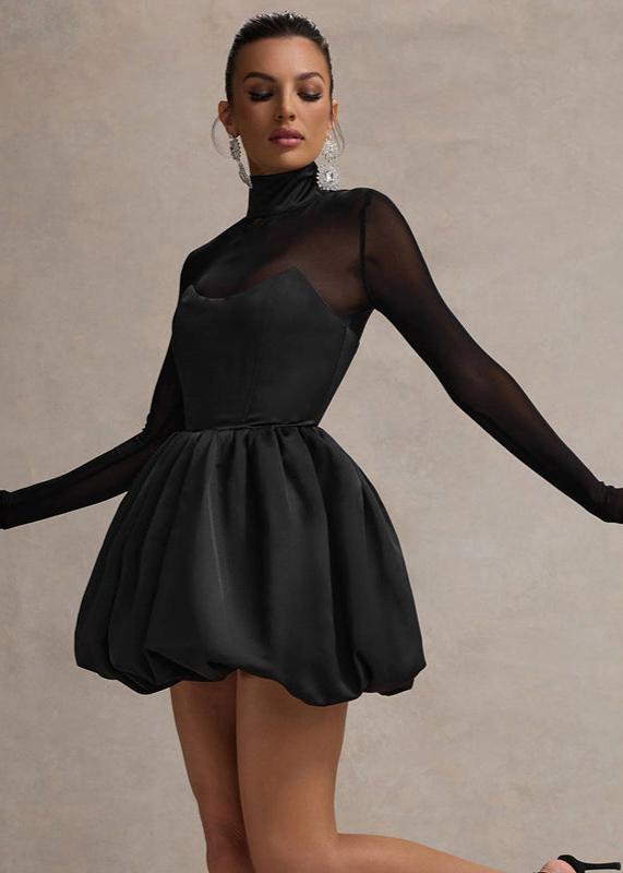 Balloon-Skirt Eclipse Mini Dress