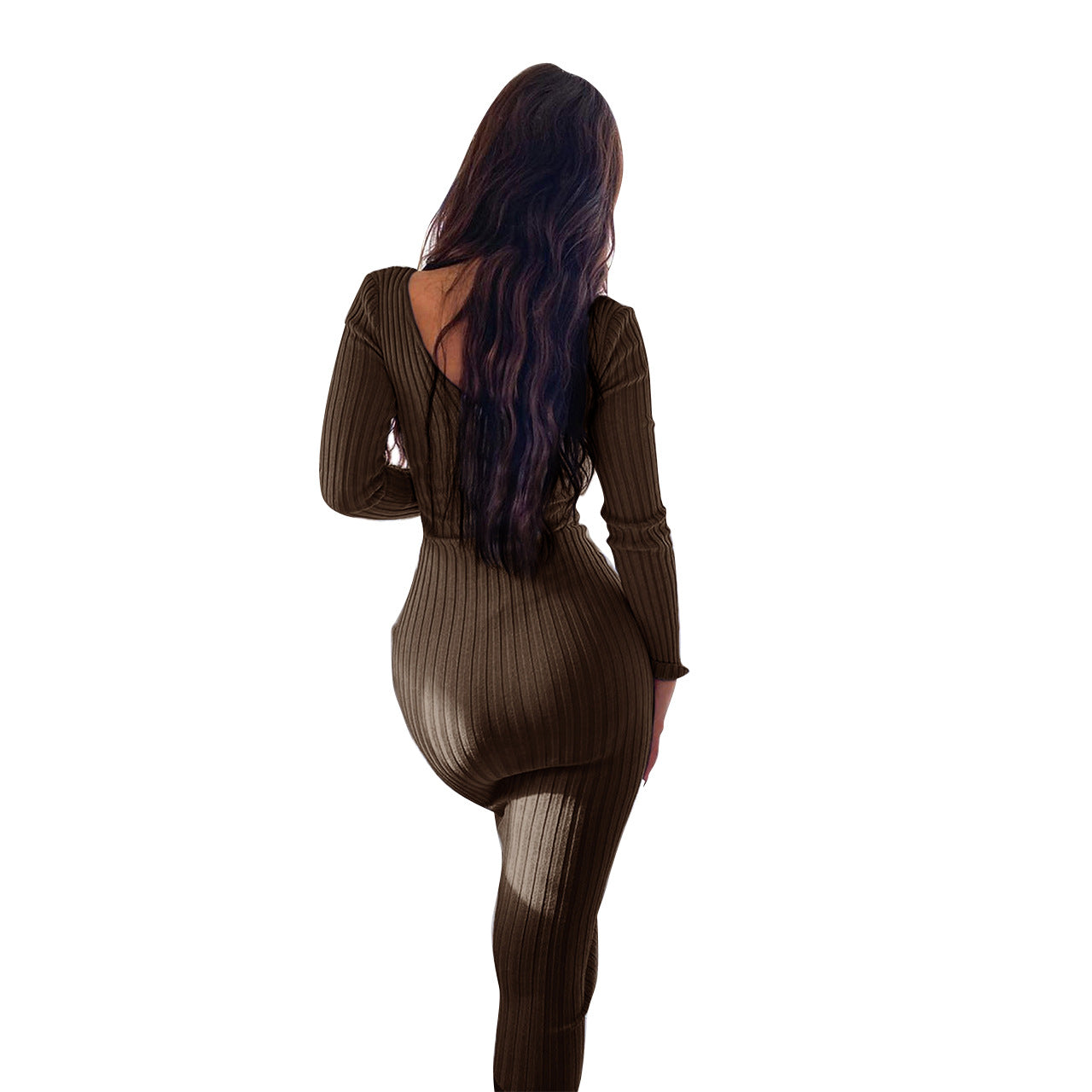 Off Troy The Shoulder Knit Midi Dress Chocolate FINAL