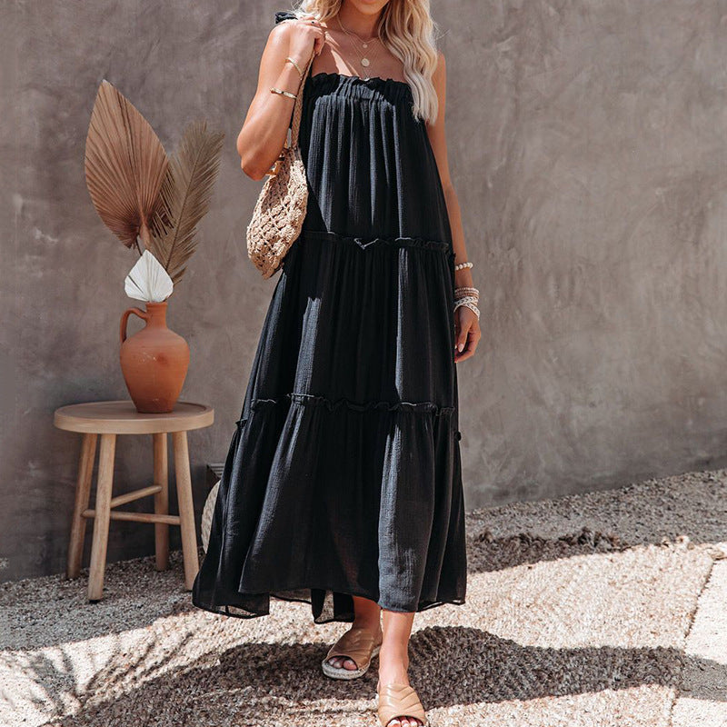 Tie Yancy Strap Wrap Midi Dress