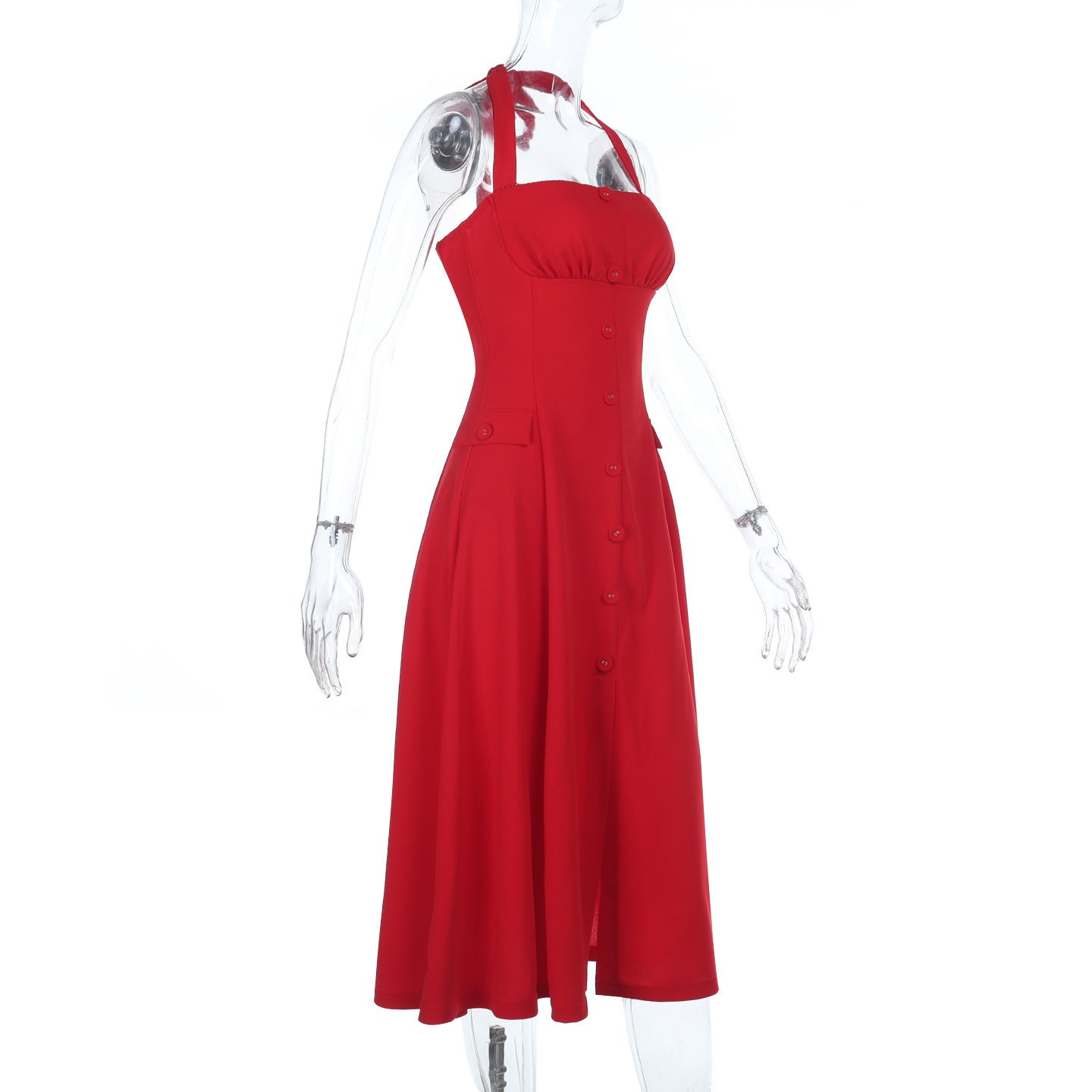 Midi Carnes Dress Red