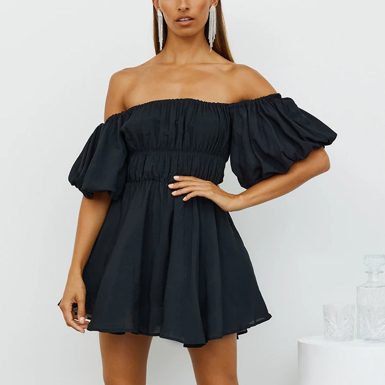 Off Liveliest The Shoulder Asymmetrical Dress Black