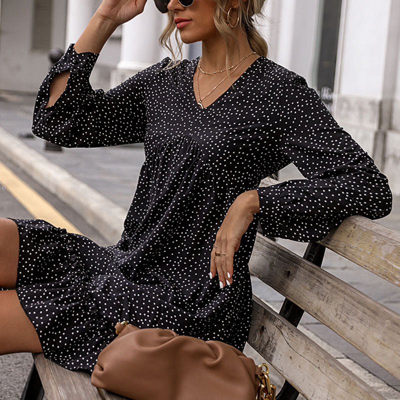 Jaylin Botanical Ruched Mini Dress FINAL